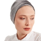 Grey velvet turban